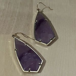 Kendra Scott large amethyst earrings